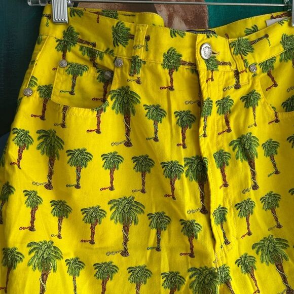 Vintage 90s Versace Jeans Couture Palm Tree Garden Of Eden Snakes jeans - Picture 13 of 16